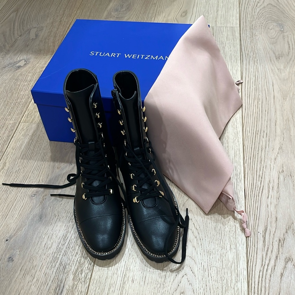 Stuart weitzman Kobe bootie black smo-calf